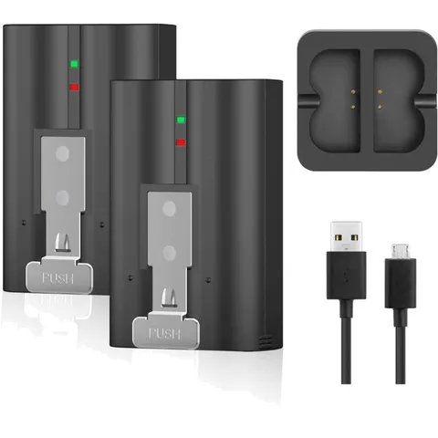 2-Pack Replacement Rechargeable Lithium Camera Batteries with Charger for Rin...