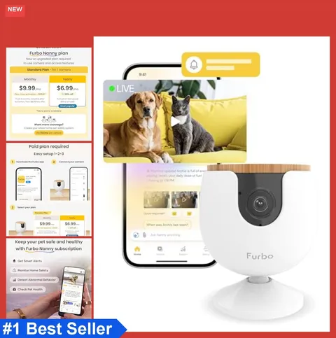 Pet Camera Indoor 1080p HD WiFi Two Way Audio Night Vision Dog Cat Monitor