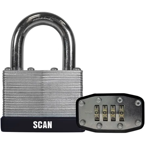 Scan QC0450 Laminated Steel Combination Lock 50mm