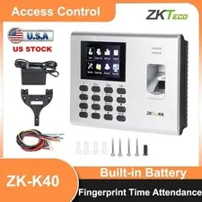 ZKteco K40 Access Control TCP/IP USB Clock Biometric Fingerprint Time Attendance