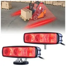 2Pcs Forklift Safety Light Red, 30W Straight Line Forklift and AGV Safety Ind...