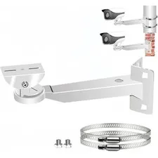 Security Camera Corner Pole Mounting Bracket 11.8 Inch Universal Adapter