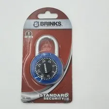 ✅🔒👀Brinks Padlock Lock Standard Security 3 Dial Combination 162-49005📸SEE📏📸