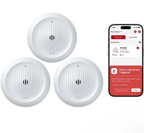 💧❄️X-Sense Wi-Fi Water Leak Detector for Home - Smart 2-in-1 White