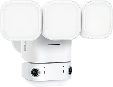 winees Floodlight Camera, 2K HD Dual-Lens Outdoor Security Camera, 180 Degree Pa