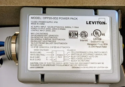 occupancy sensor Power Pack - 20 Amp