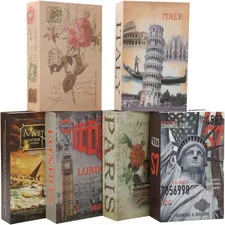 Sepox 6 Different Book Safe Lock Boxes Large Book Premium Resettable