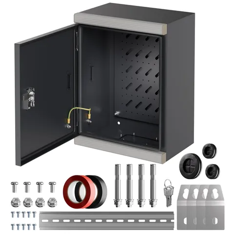 Joinfworld Outdoor Electrical Metal Box 15.7" x 11.8" 15.7"x11.8"x7.8",