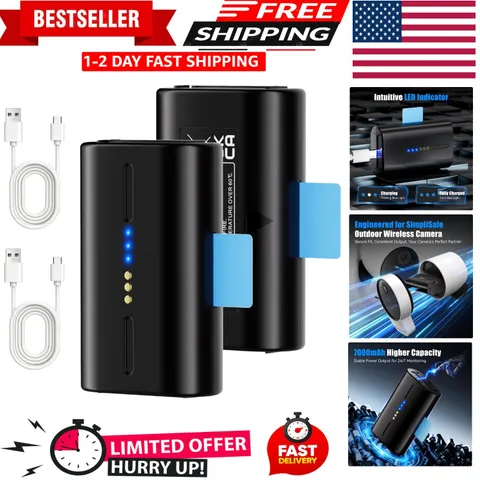 2-Pack Rechargeable Batteries for Simplisafe Wireless Outdoor Security Cameras,