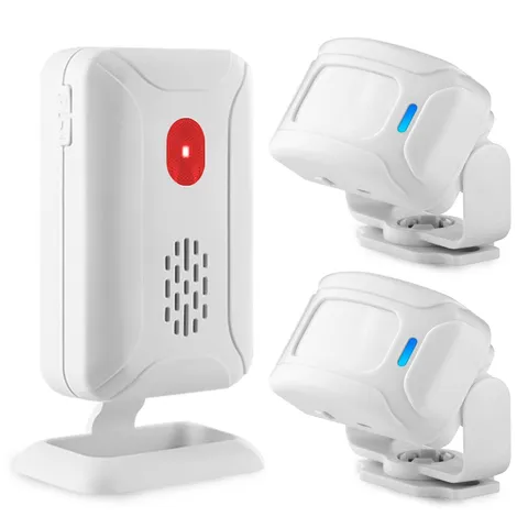 Motion Sensor Alarm When Enter Sensing Range Wireless Detector Chime Alarms D...