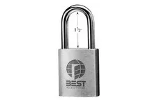 3/8" Brass Padlock 7 Pin 1-1/2" Shackle Non Key Retained Satin Chrome