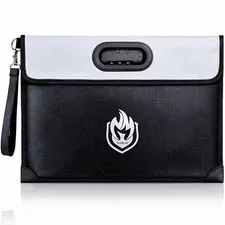 2 Pockets Fireproof Document Bag (6200℉) with Lock, Heat Insulated Waterproof...
