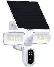 Atfoyer Solar Floodlight Camera Outdoor, 2K Security with 1600LM White