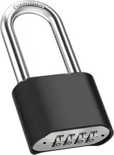 2.5in Long Shackle Combination Lock, Large Outdoor Weatherproof Padlock, Des...