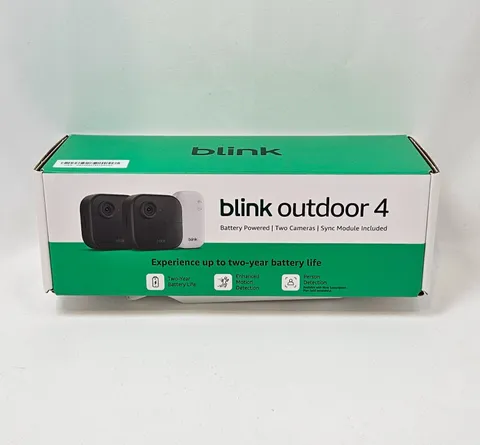 Blink Outdoor 4 (2-Camera System) Wireless Security Cameras w/ Sync Module New