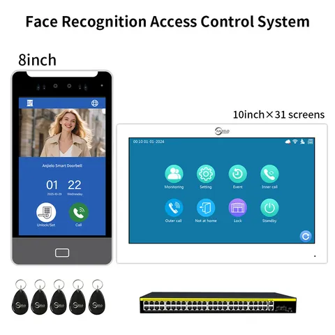Face Recognition Access Control System,1-32 Unit Apartment Video Intercom System
