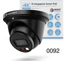 Amcrest 4K Night Color AI Turret IP PoE Camera 49ft Full Color Nightvision (0092