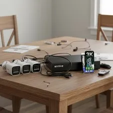AI-Driven 8-Channel Security Camera System with Night Vision and Audio Recording