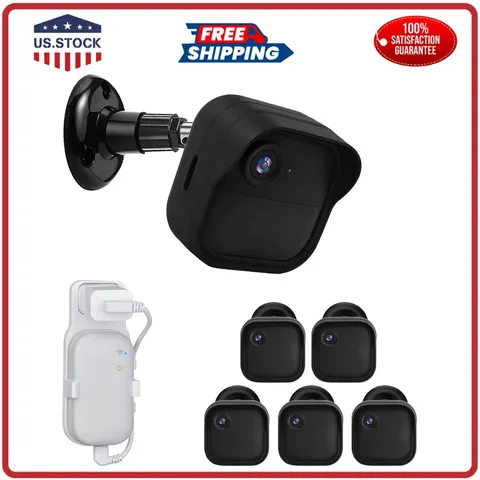 5 Pack Wall Mount and Silicone Cover for Blink Outdoor 4 2K Plus Black