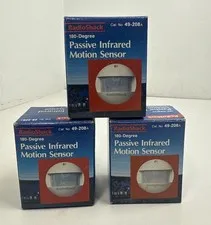 Radio Shack Passive Infrared Motion Sensor 180 degree 49-208/A - 3 New Units