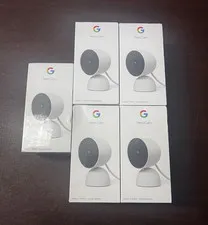 Google Nest Cam (Wired) 2nd Gen Indoor 1080p Wi-Fi White Security Camera 5PK