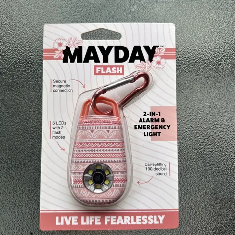 MAYDAY ULTRA FLASH, 2 in 1 ALARM & EMERGENCY LIGHT PINK WITH DESIGN