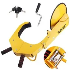  Universal Anti Theft for Cars SUV Camper Trailer, 3 Keys, 1 Crank, Wheel Lock