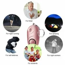 Self-Defense Personal Flashing Alarm Keychain 130dB. LED. 3*LR44 1.5V Included. 