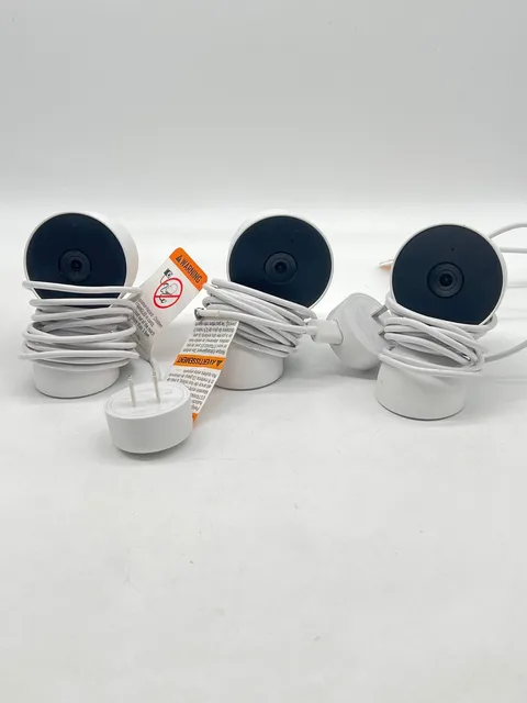 Google Nest Cam GJQ9T Indoor Security Camera White (Lot of 3) - Used
