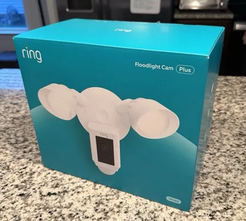Ring Floodlight Cam Plus (Wired) White Outdoor Security Camera Brand New Sealed