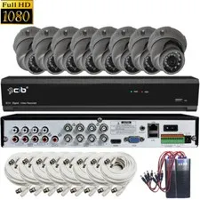 CIB True HD 8CH 1080P DVR system 2TB HDD 8X1080P 2.1MP Metal Vandal Dome Camera