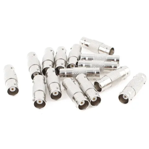 15pcs BNC Female to Female F/F Video Coaxial Cable Adapter Connector