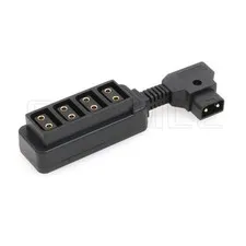 Ultrashort D-tap to 4 Port P-tap Hub Splitter Power Cable for ARRI RED Camera...