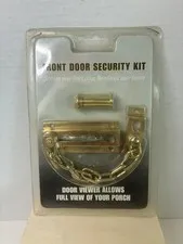 Front DFoor Security Chain Kit Security Chain and Peephole Door Viewer (NEW)