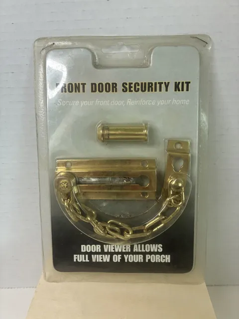 Front DFoor Security Chain Kit Security Chain and Peephole Door Viewer (NEW)