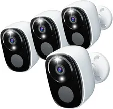 4Pack Security Cameras Wireless Outdoor 2.4G&5G WIFI, 2K Battery Powered Indoor