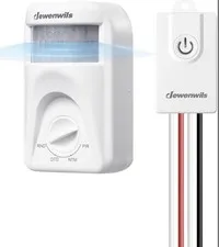 DEWENWILS Wireless Motion Sensor Light Switch,PIR Motion Sensor, 4 Modes, 120°