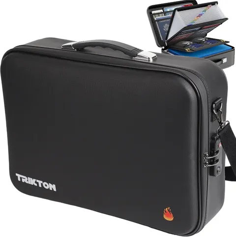 XXL Legal-Size Fire & Water-Resistant Document Box with TSA Lock - Hard-Shell