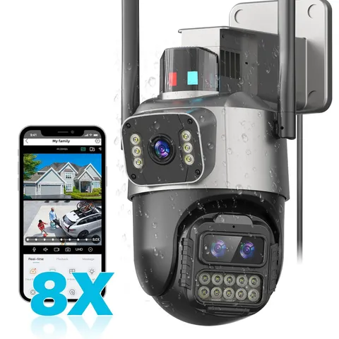guoanvision 6mp dual lens ptz security camera