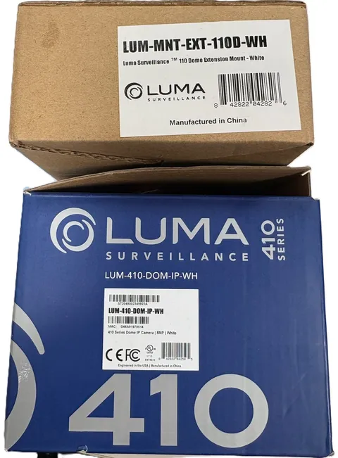 Luma LUM-410-DOM-IP-WH Dome IP Camera w/ Mount - One Used Kit