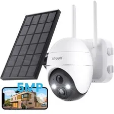 ieGeek Outdoor 5MP Wireless Solar Security Camera WiFi Home Battery CCTV IR Cam