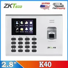 ZKTeco K40 TCP/IP 2.8" Biometric Fingerprint Time Attendance Door Entry Systems