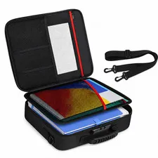 Fireproof Document Bag with Lock 17x11.8x5in Large File Storage Organizer