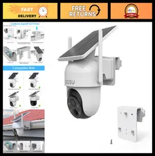 Outdoor Solar Security Camera Gutter Mount - Wireless Camera Holder, White (1 Pa