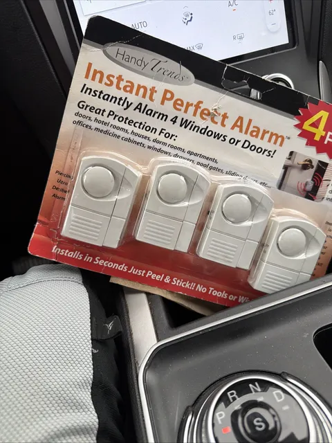 Handy Trends Instant Perfect Alarm 4 Pack for Doors🚪 Windows Peel & Stick NEW