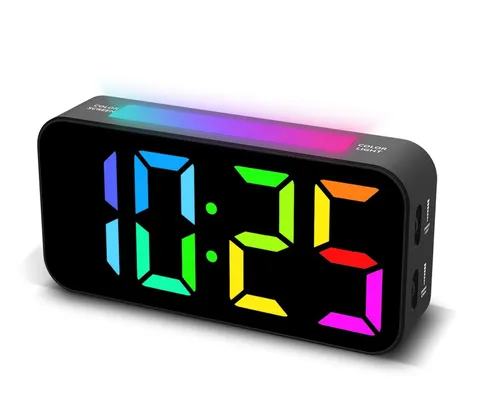 Topski Loud Alarm Clocks for Bedrooms Heavy Sleepers, Plug-in Digital Bedside...