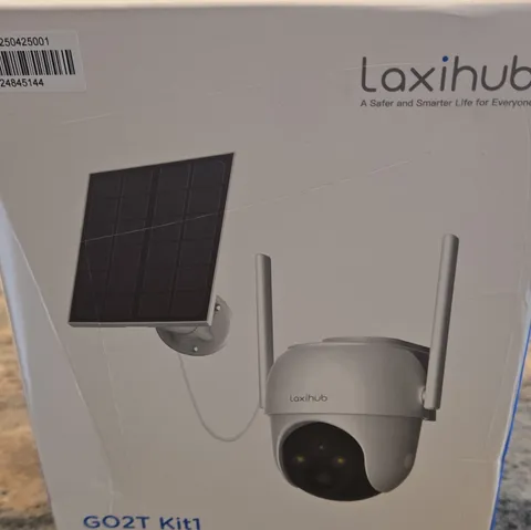 Laxihub GO2T Kit1 3MP 2K Outdoor Wi‑Fi Battery Camera + Solar Panel, Alexa
