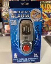 New Total Vision Products Anti-Theft Door Stop Alarm Battery Gray/Red 