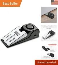 120DB Door Stop Alarm with Adjustable Sensitivity for Home & Travel - Black