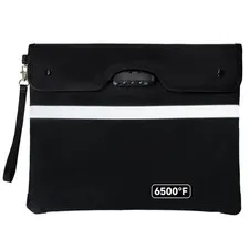 Fireproof Document Bag 6500°F Waterproof Insulated Zipper Money Bag 15x12
